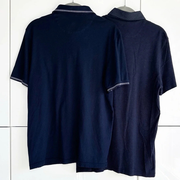 2-Ted Baker London Men’s Modern Slim Fit Polos Shirts Navy Blue Size 4 (Large) - Picture 15 of 16